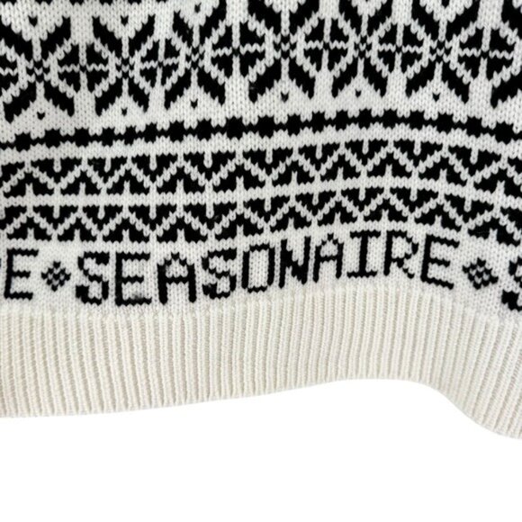 Tuckernuck NEW Charcoal and Cream Fair Isle Sandwick Pullover Sweater Size S - Picture 5 of 10